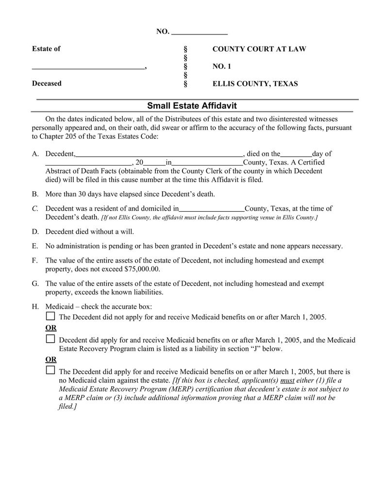 How Does a Small Estate Sworn Statement Work?